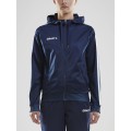 Craft Kapuzenjacke Hoodie Fullzip Pro Control navyblau/weiss Damen